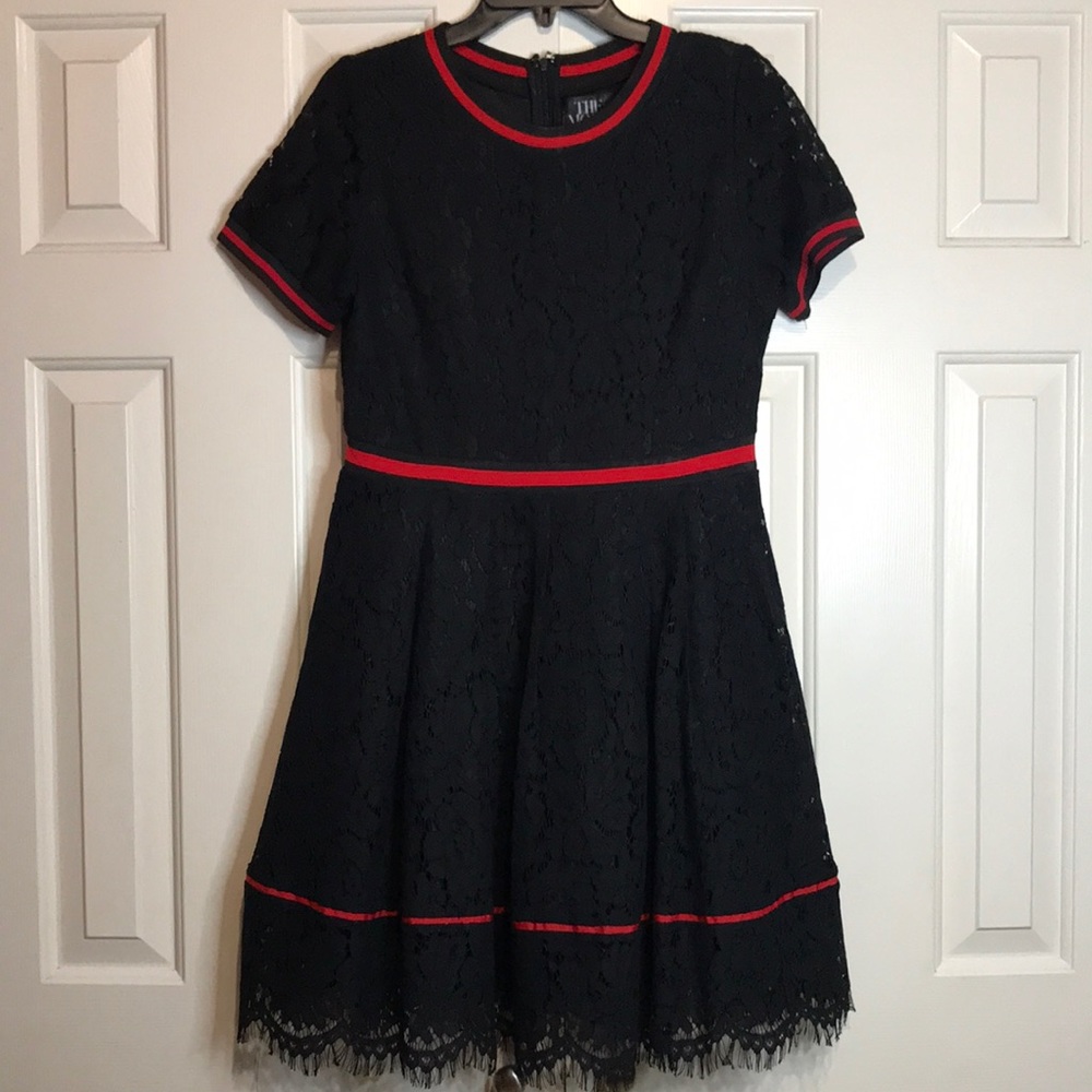 Red and Black Lacey Dress
